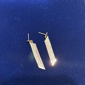 Elegant Gold and Silver Dangle Earrings